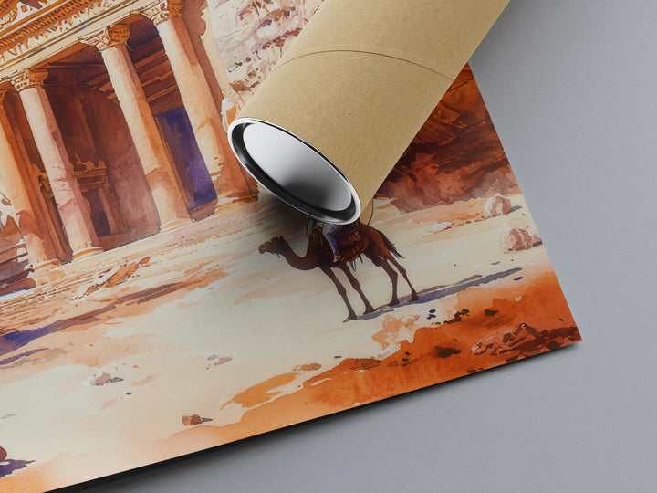 Petra Watercolor Poster Wall Art Petra Wall Hanging Home Décor Petra Gift Art Lovers Jordan Wall Art