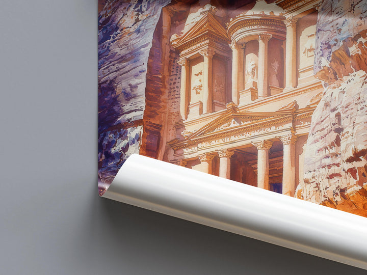 Petra Watercolor Poster Wall Art Petra Wall Hanging Home Décor Petra Gift Art Lovers Jordan Wall Art