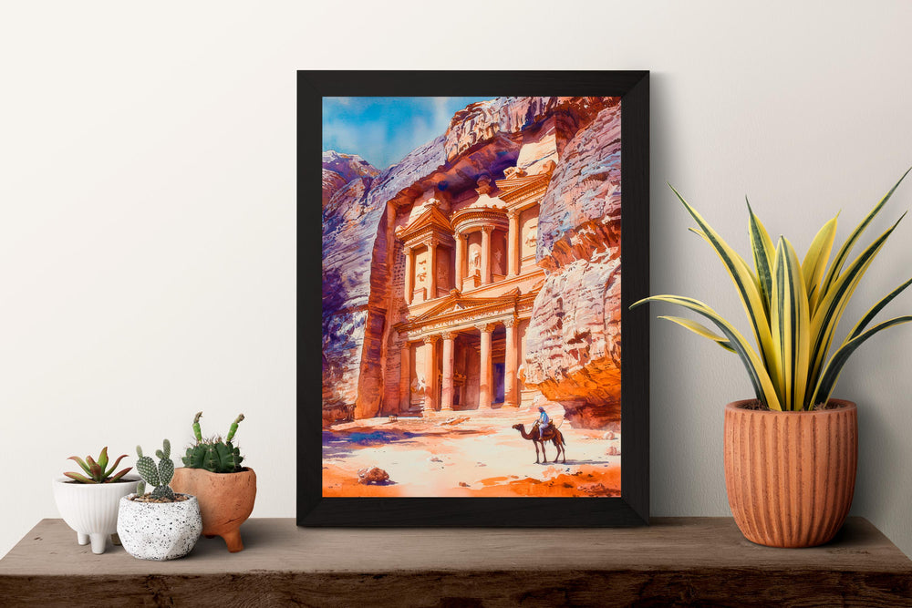 Petra Watercolor Poster Wall Art Petra Wall Hanging Home Décor Petra Gift Art Lovers Jordan Wall Art