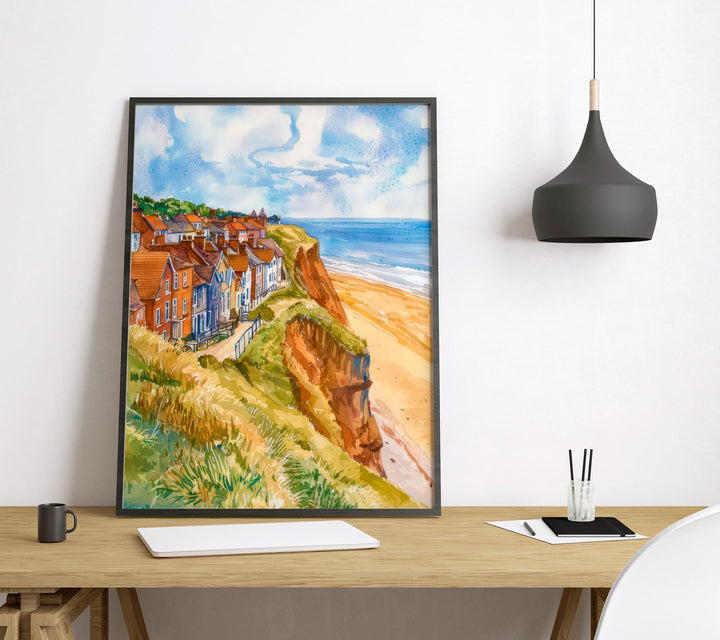 Filey Watercolor Poster Wall Art Filey Wall Hanging Home Décor Filey Gift Art Lovers United Kingdom Wall Art