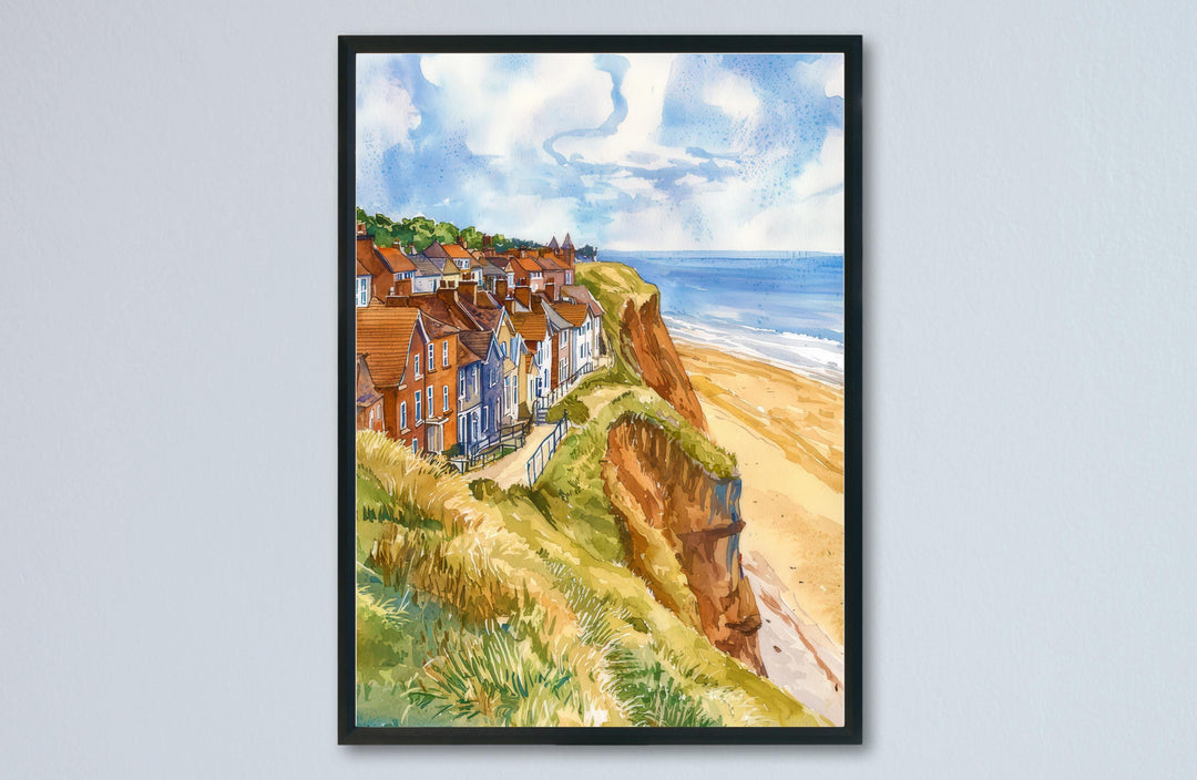 Filey Watercolor Poster Wall Art Filey Wall Hanging Home Décor Filey Gift Art Lovers United Kingdom Wall Art