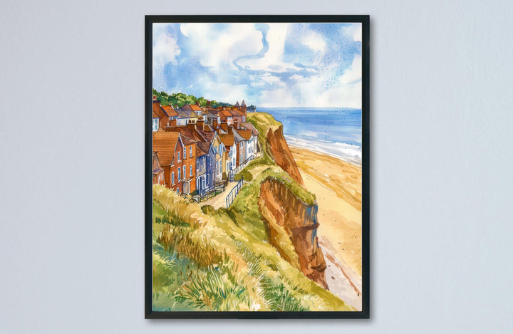 Filey Watercolor Poster Wall Art Filey Wall Hanging Home Décor Filey Gift Art Lovers United Kingdom Wall Art