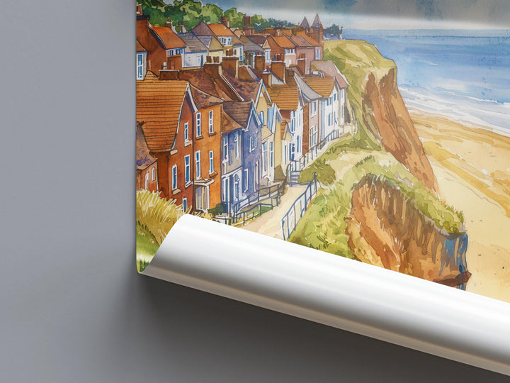 Filey Watercolor Poster Wall Art Filey Wall Hanging Home Décor Filey Gift Art Lovers United Kingdom Wall Art