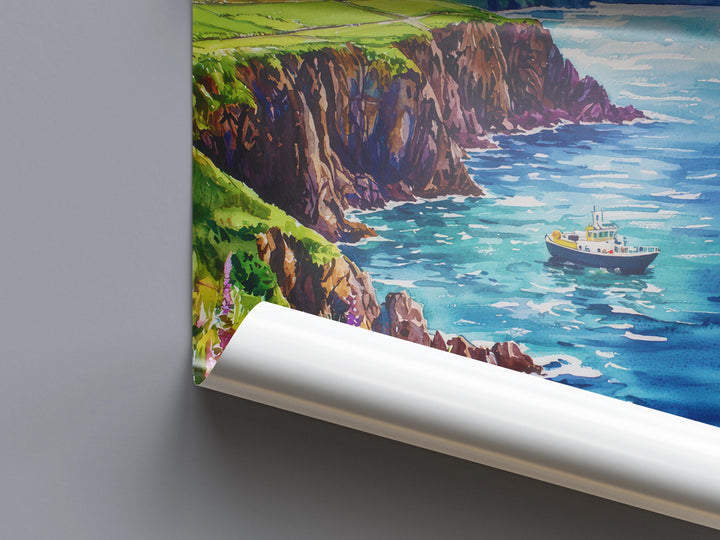 Dingle Peninsula Watercolor Poster Wall Art Dingle Peninsula Wall Hanging Home Décor Dingle Peninsula Gift Art Lovers Ireland Wall Art