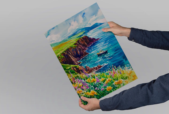 Dingle Peninsula Watercolor Poster Wall Art Dingle Peninsula Wall Hanging Home Décor Dingle Peninsula Gift Art Lovers Ireland Wall Art