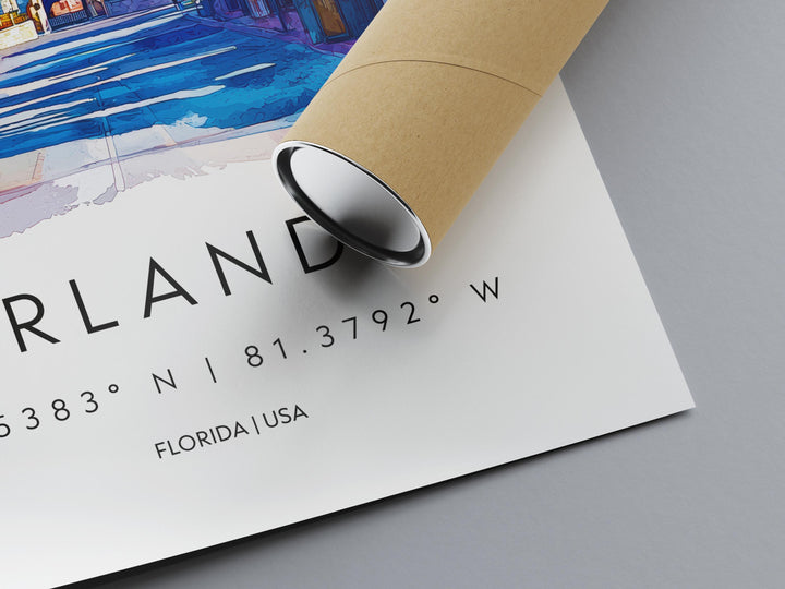 Orlando Watercolor Poster Wall Art Orlando Wall Hanging Home Décor Orlando Gift Art Lovers United States Wall Art
