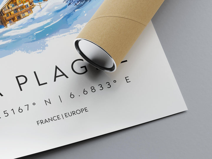 La Plagne Watercolor Poster Wall Art La Plagne Wall Hanging Home Décor La Plagne Gift Art Lovers France Wall Art