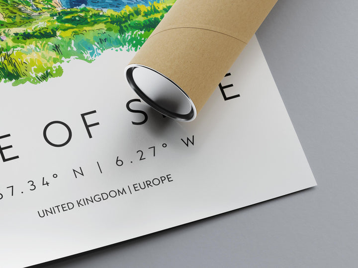 Isle of Skye Watercolor Poster Wall Art Isle of Skye Wall Hanging Home Décor Isle of Skye Gift Art Lovers Scotland Wall Art