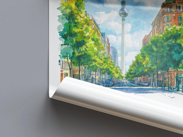 Berlin Watercolor Poster Wall Art Berlin Wall Hanging Home Décor Berlin Gift Art Lovers Germany Wall Art