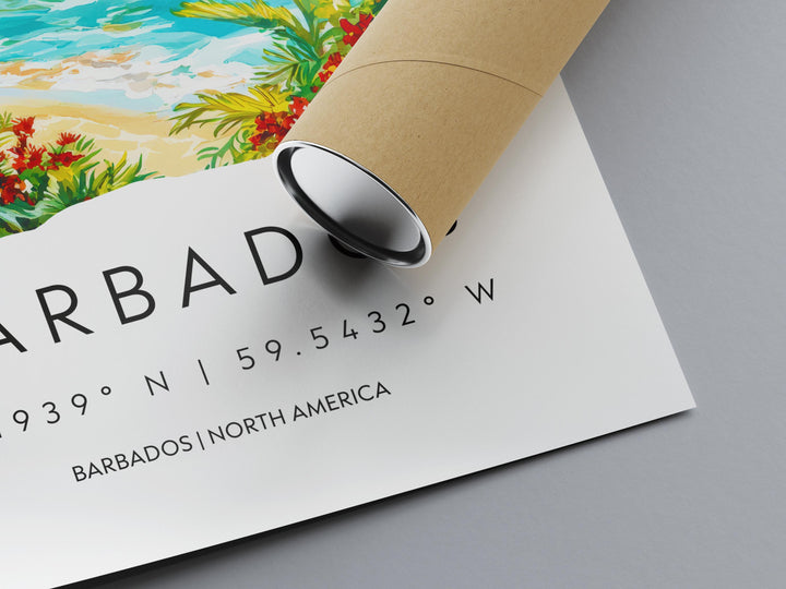 Barbados Watercolor Poster Wall Art Barbados Wall Hanging Home Décor Barbados Gift Art Lovers Barbados Wall Art