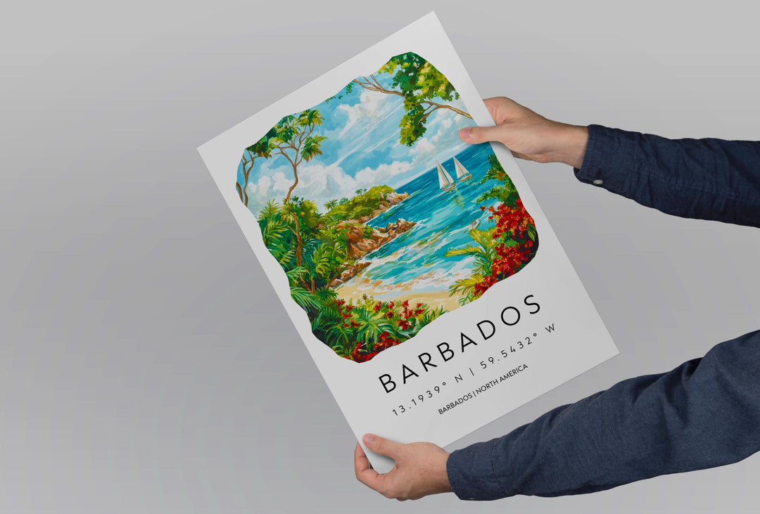 Barbados Watercolor Poster Wall Art Barbados Wall Hanging Home Décor Barbados Gift Art Lovers Barbados Wall Art