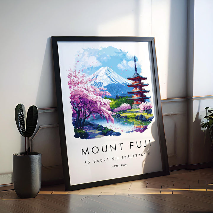 Mount Fuji watercolor poster Wall Art Mount Fuji Wall Hanging Home Décor Mount Fuji Gift Art Lovers Japan Art Lover Gift