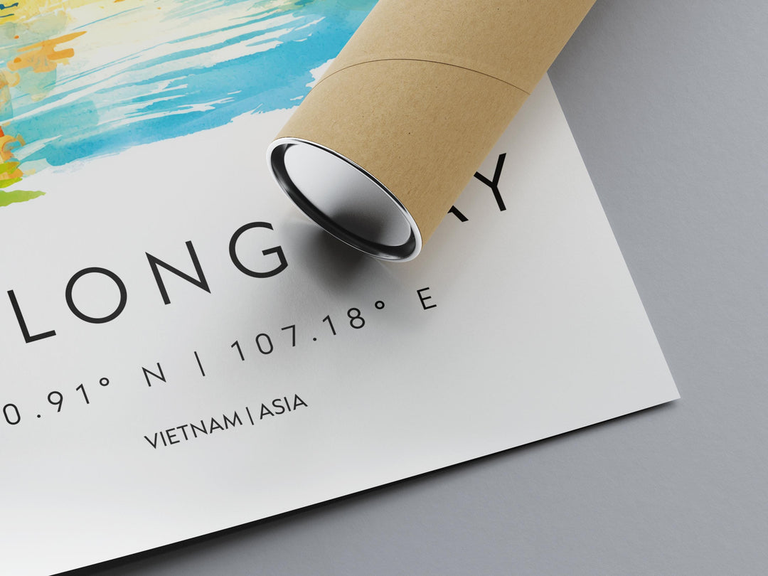 Ha Long Bay Watercolor Poster Wall Art Ha Long Bay Wall Hanging Home Décor Ha Long Bay Gift Art Lovers Vietnam Wall Art