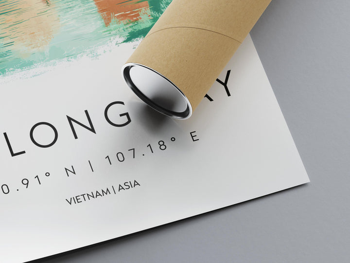 Ha Long Bay Watercolor Poster Wall Art Ha Long Bay Wall Hanging Home Décor Ha Long Bay Gift Art Lovers Vietnam Wall Art