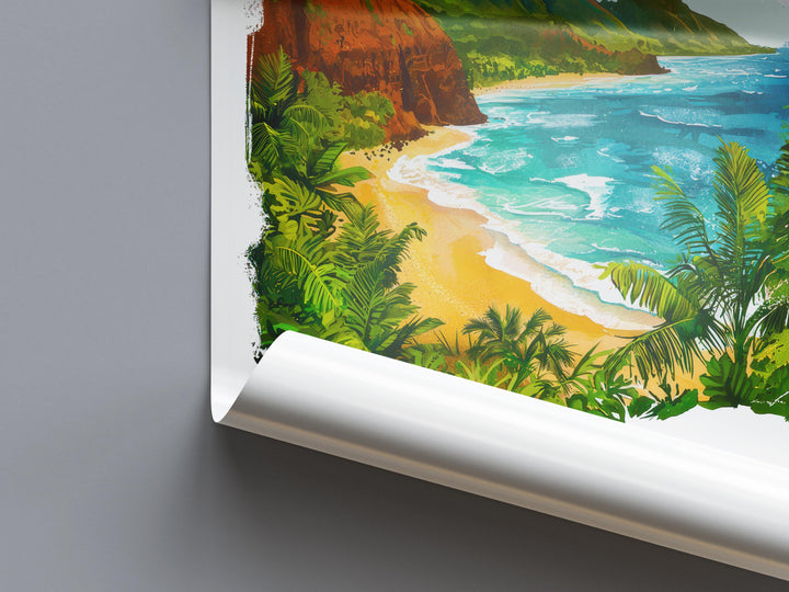 Kauai Watercolor Poster Wall Art Kauai Wall Hanging Home Décor Kauai Gift Art Lovers Hawaii Wall Art