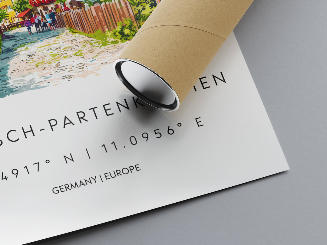 Garmisch-Partenkirchen Watercolor Poster Wall Art Garmisch-Partenkirchen Wall Hanging Home Décor Garmisch-Partenkirchen Gift Art Lovers