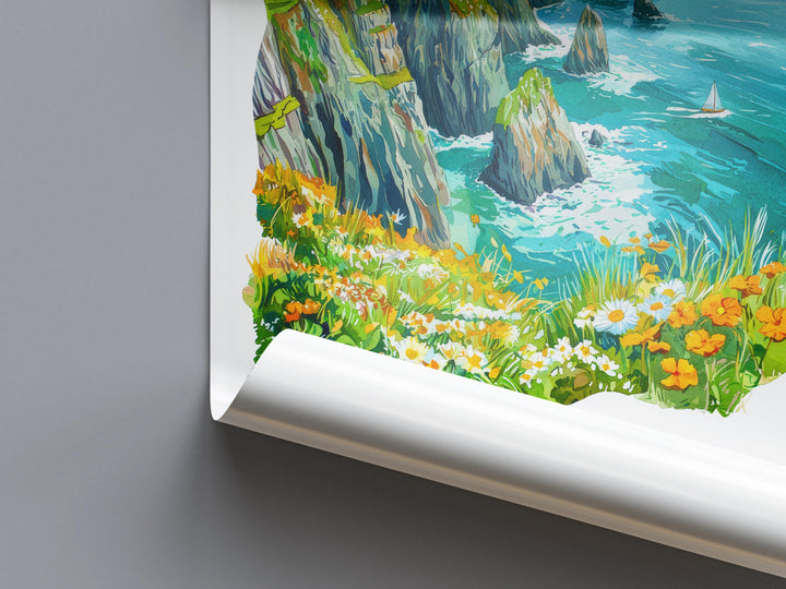 Dingle Peninsula Watercolor Poster Wall Art Dingle Peninsula Wall Hanging Home Décor Dingle Peninsula Gift Art Lovers Ireland Wall Art