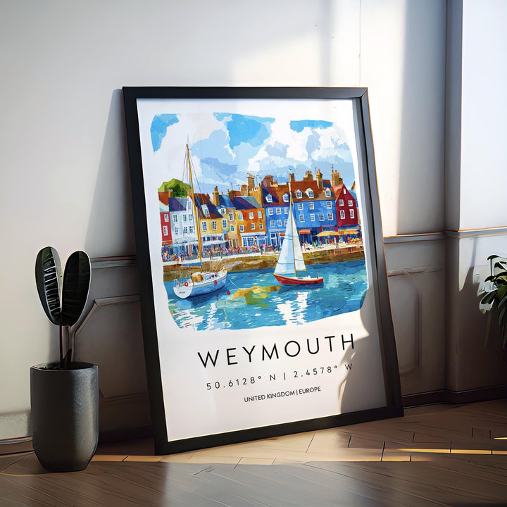 Weymouth Watercolor Poster Wall Art Weymouth Wall Hanging Home Décor Weymouth Gift Art Lovers United Kingdom Wall Art