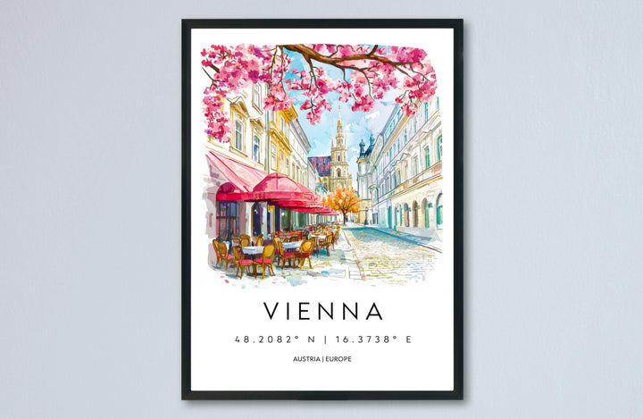 Vienna Watercolor Poster Wall Art Vienna Wall Hanging Home Décor Vienna Gift Art Lovers Austria Wall Art