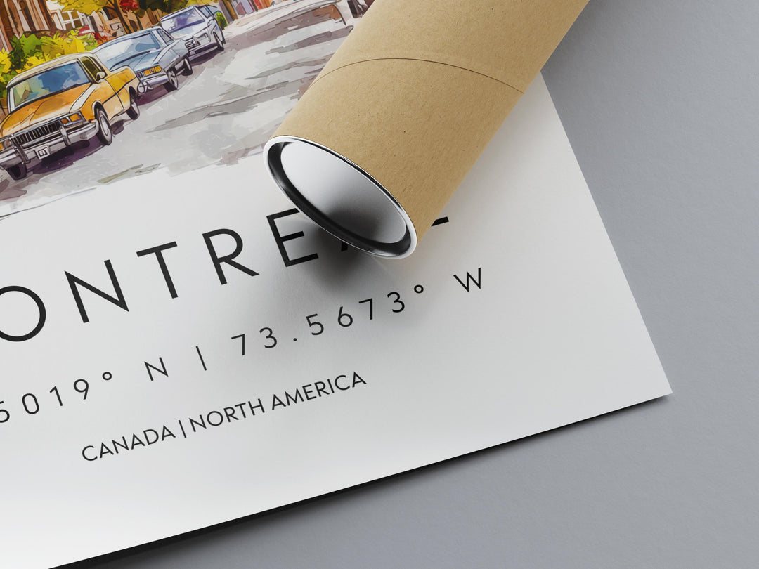 Montreal Watercolor Poster Wall Art Montreal Wall Hanging Home Décor Montreal Gift Art Lovers Canada Wall Art