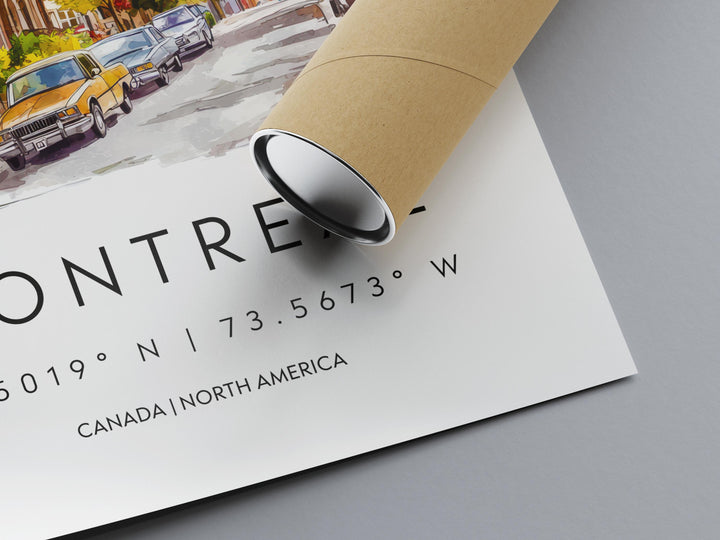 Montreal Watercolor Poster Wall Art Montreal Wall Hanging Home Décor Montreal Gift Art Lovers Canada Wall Art