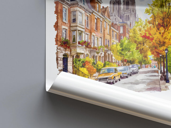 Montreal Watercolor Poster Wall Art Montreal Wall Hanging Home Décor Montreal Gift Art Lovers Canada Wall Art