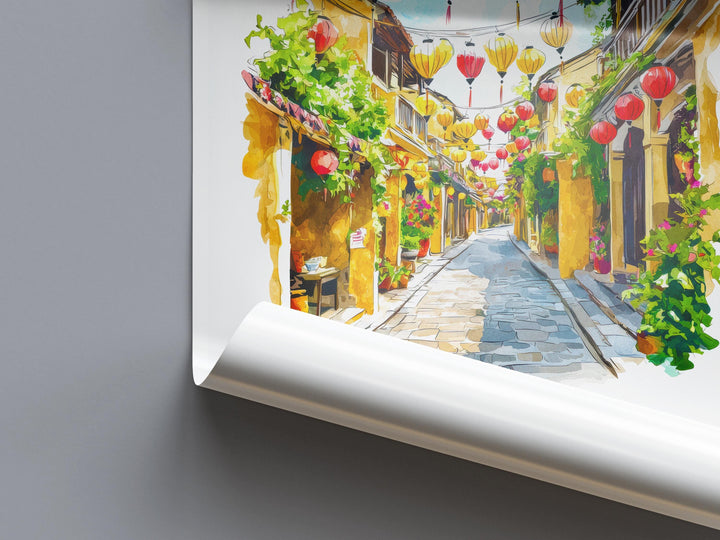Hoi An Watercolor Poster Wall Art Hoi An Wall Hanging Home Décor Hoi An Gift Art Lovers Vietnam Wall Art