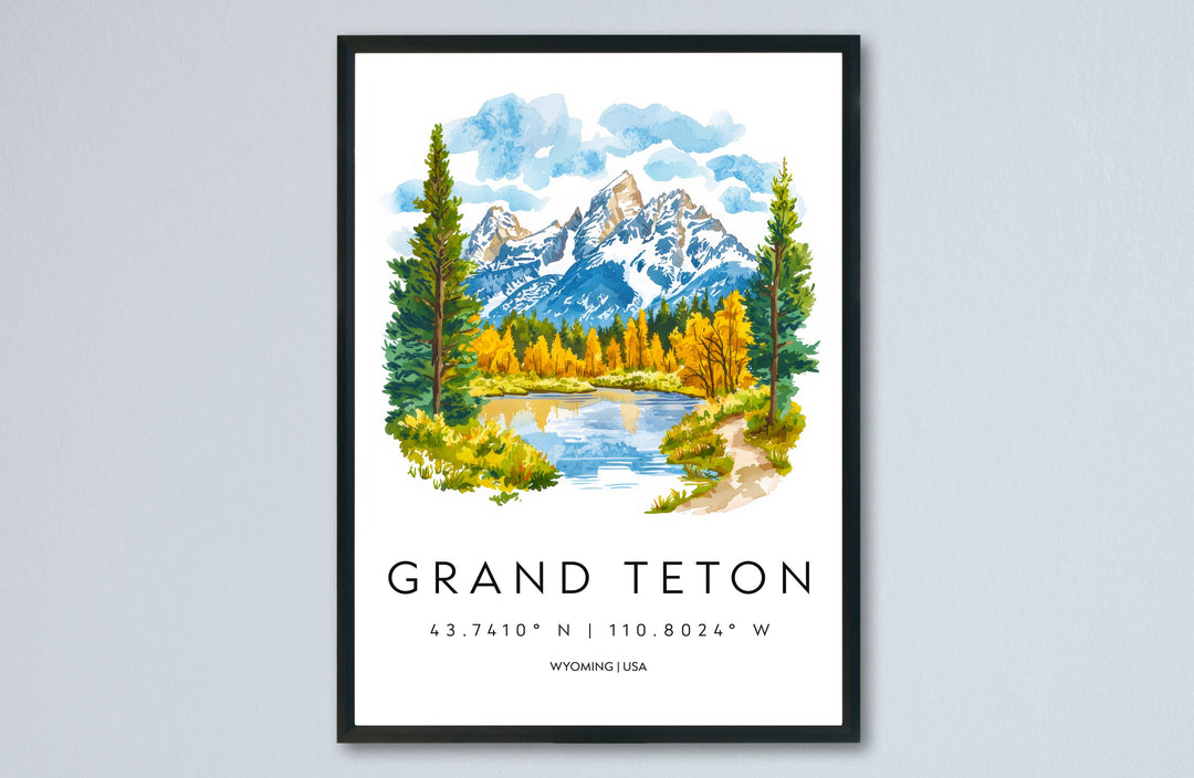 Grand Teton National Park Wall Art USA Wall Hanging Home Décor Grand Teton Gift Art Lovers USA Art Lover Gift