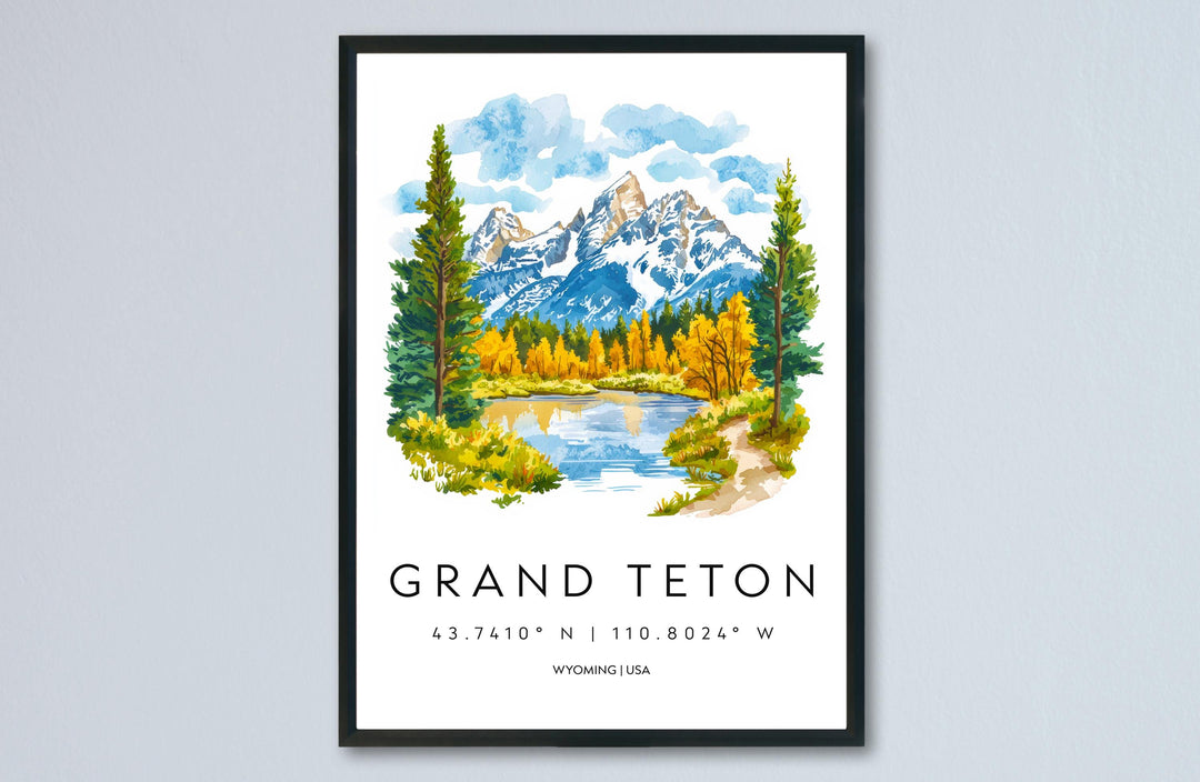 Grand Teton National Park Wall Art USA Wall Hanging Home Décor Grand Teton Gift Art Lovers USA Art Lover Gift