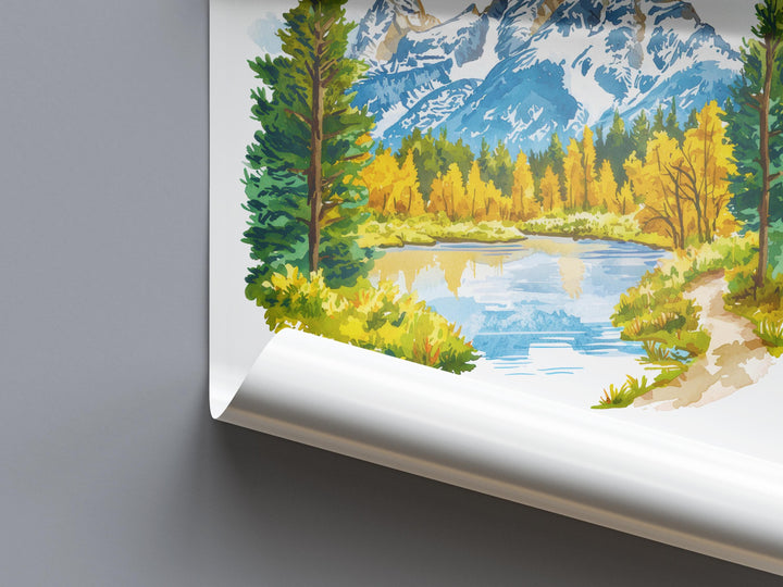 Grand Teton National Park Wall Art USA Wall Hanging Home Décor Grand Teton Gift Art Lovers USA Art Lover Gift