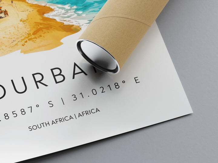 Durban Watercolor Poster Wall Art Durban Wall Hanging Home Décor Durban Gift Art Lovers South Africa Wall Art