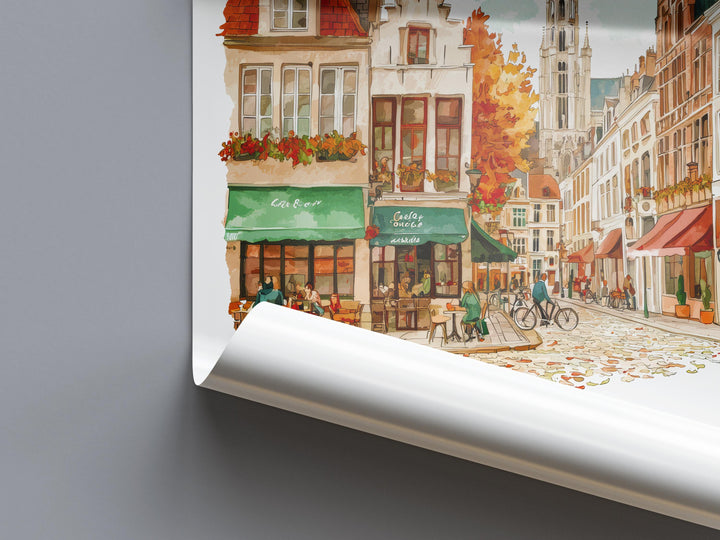 Brussels Watercolor Poster Wall Art Brussels Wall Hanging Home Décor Brussels Gift Art Lovers Belgium Wall Art