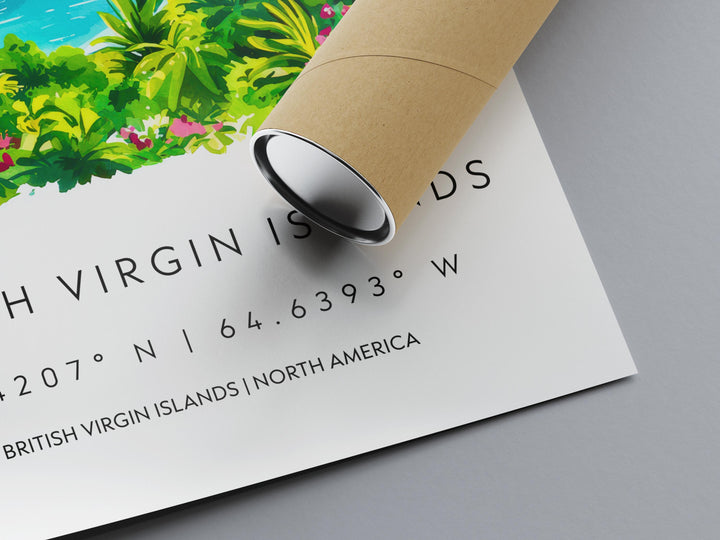British Virgin Islands Watercolor Poster Wall Art British Virgin Islands Wall Hanging Home Décor British Virgin Islands Gift Art Lovers