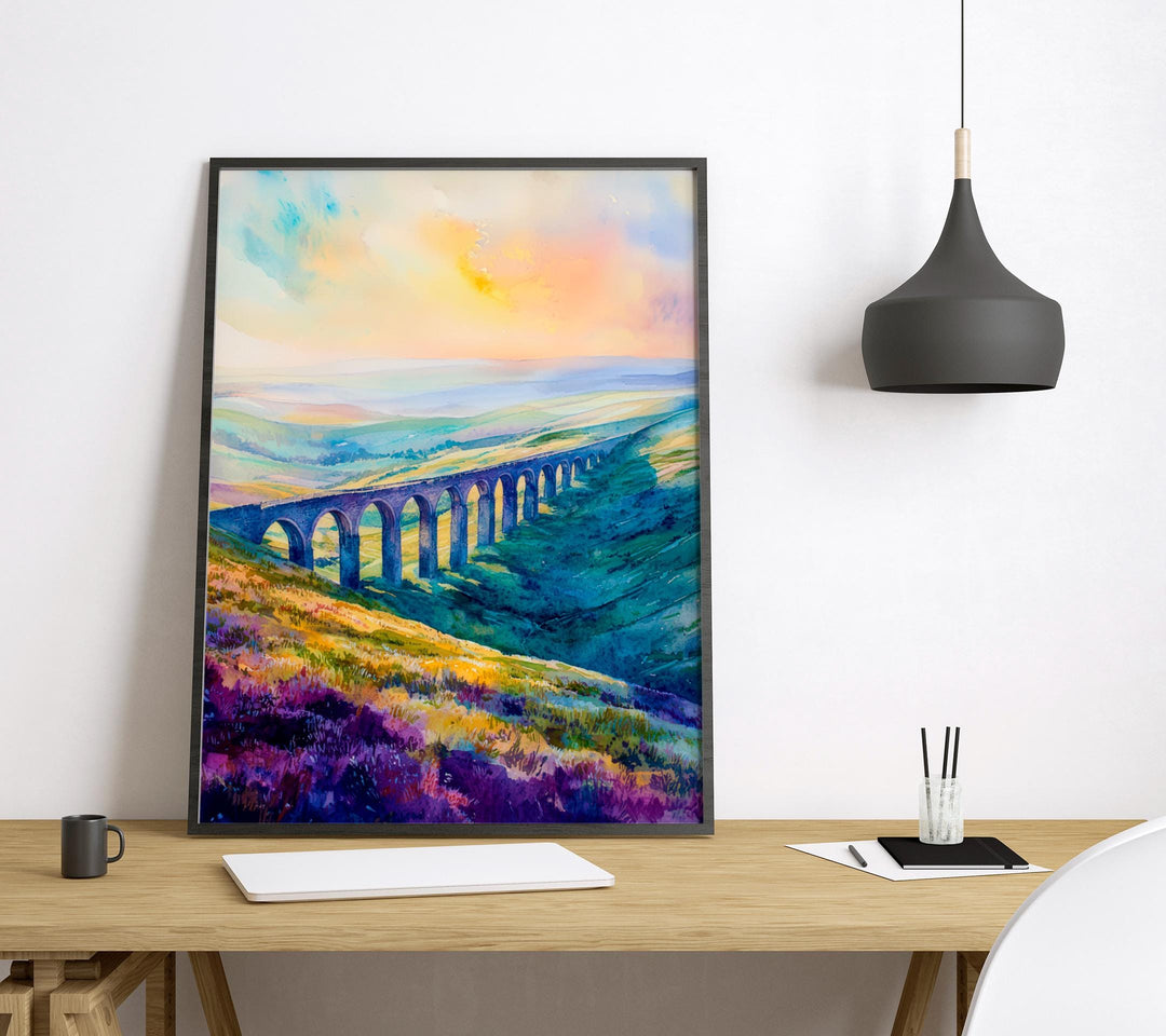 Yorkshire Dales Watercolor Poster Wall Art Yorkshire Dales Wall Hanging Home Décor Yorkshire Dales Gift Art Lovers United Kingdom Wall Art