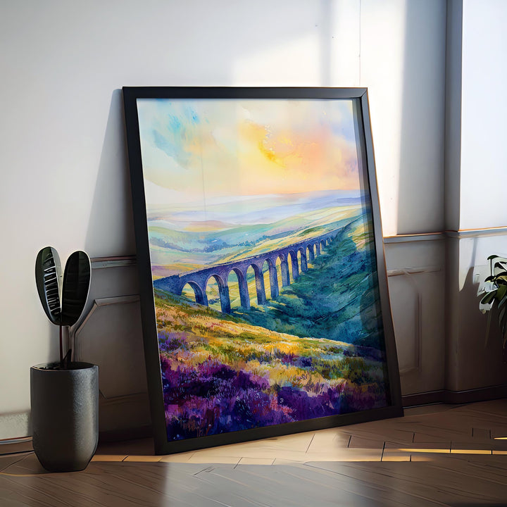 Yorkshire Dales Watercolor Poster Wall Art Yorkshire Dales Wall Hanging Home Décor Yorkshire Dales Gift Art Lovers United Kingdom Wall Art