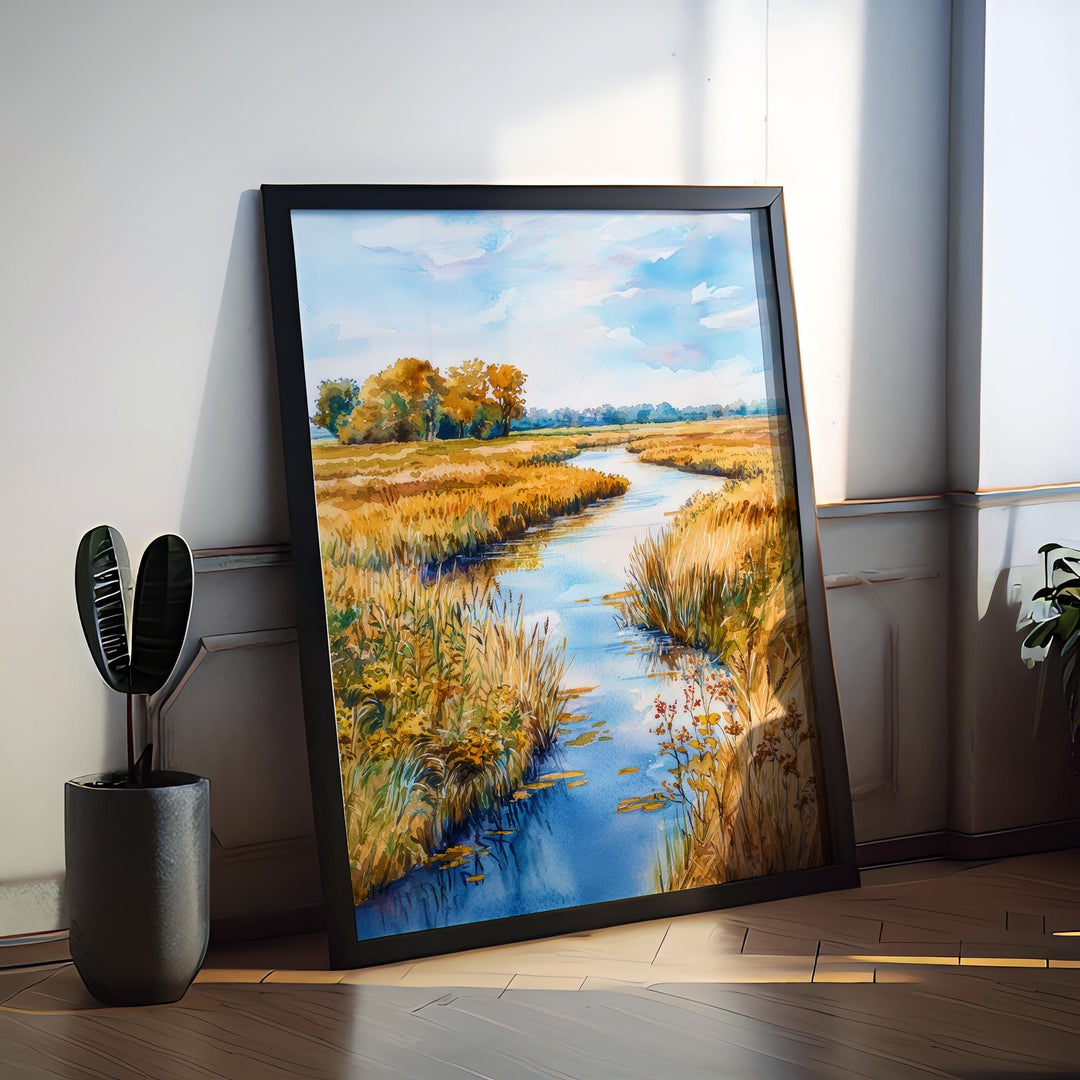 Broads National Park Watercolor Poster Wall Art Broads National Park Wall Hanging Home Décor Broads National Park Gift Art Lovers
