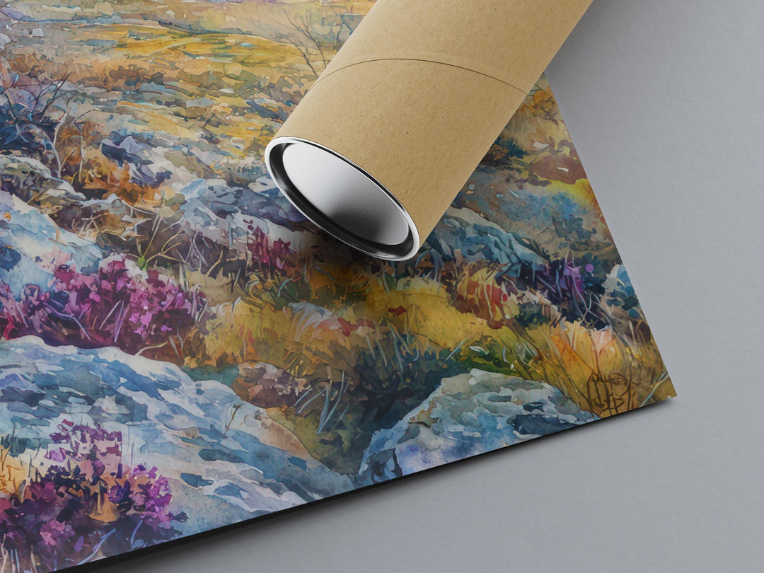 Peak District Watercolor Poster Wall Art Peak District Wall Hanging Home Décor Peak District Gift Art Lovers United Kingdom Wall Art