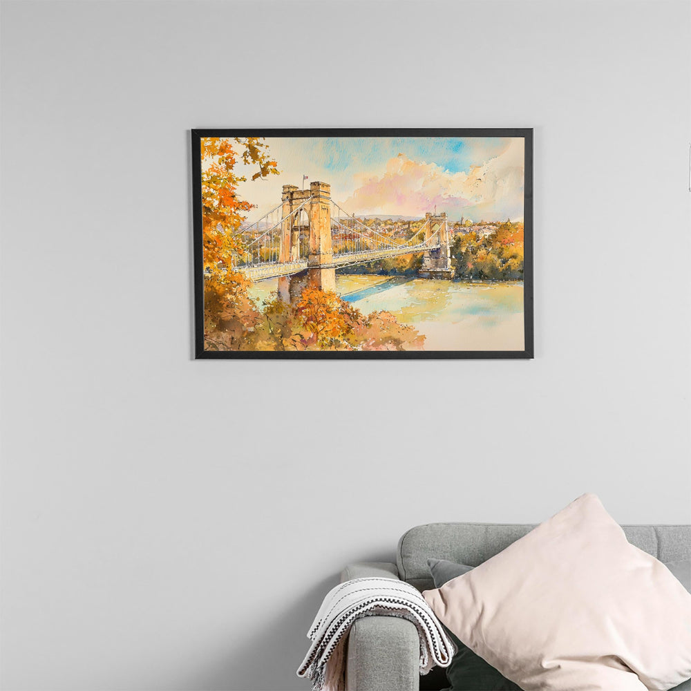 Bristol Watercolor Poster Landscape Wall Art Bristol Wall Hanging Home Décor Bristol Gift Art Lovers United Kingdom Wall Art