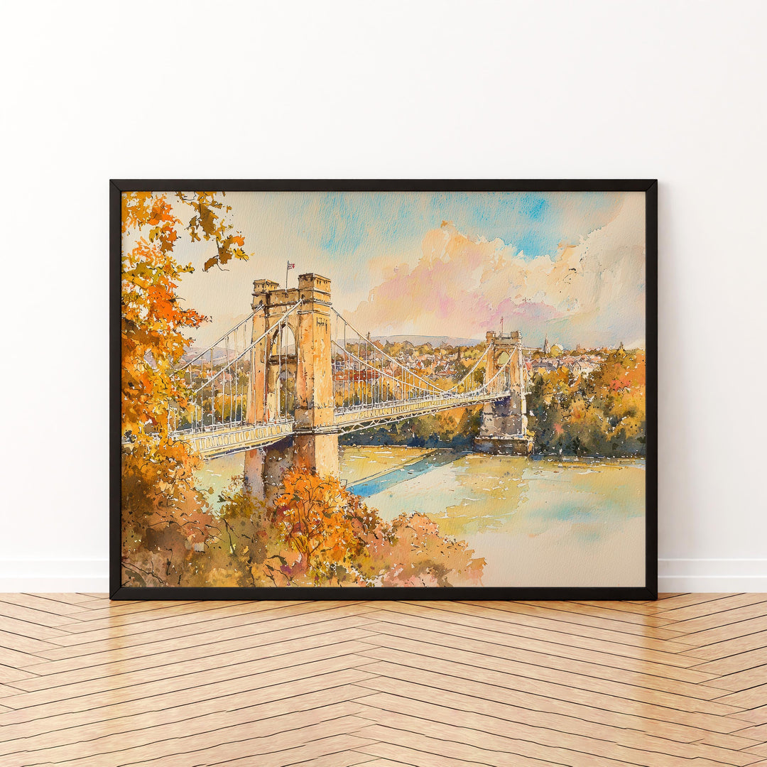 Bristol Watercolor Poster Landscape Wall Art Bristol Wall Hanging Home Décor Bristol Gift Art Lovers United Kingdom Wall Art