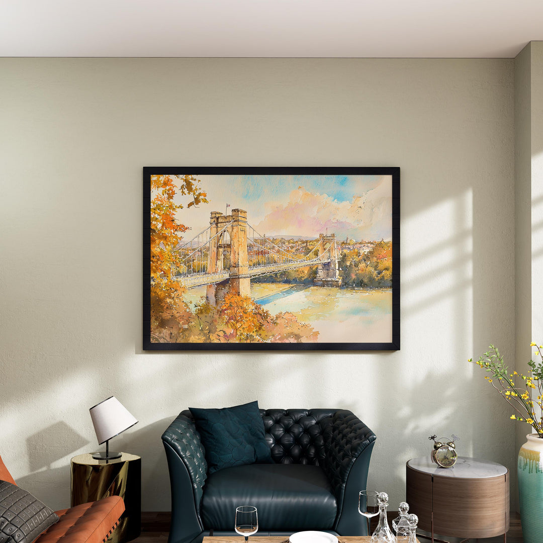 Bristol Watercolor Poster Landscape Wall Art Bristol Wall Hanging Home Décor Bristol Gift Art Lovers United Kingdom Wall Art