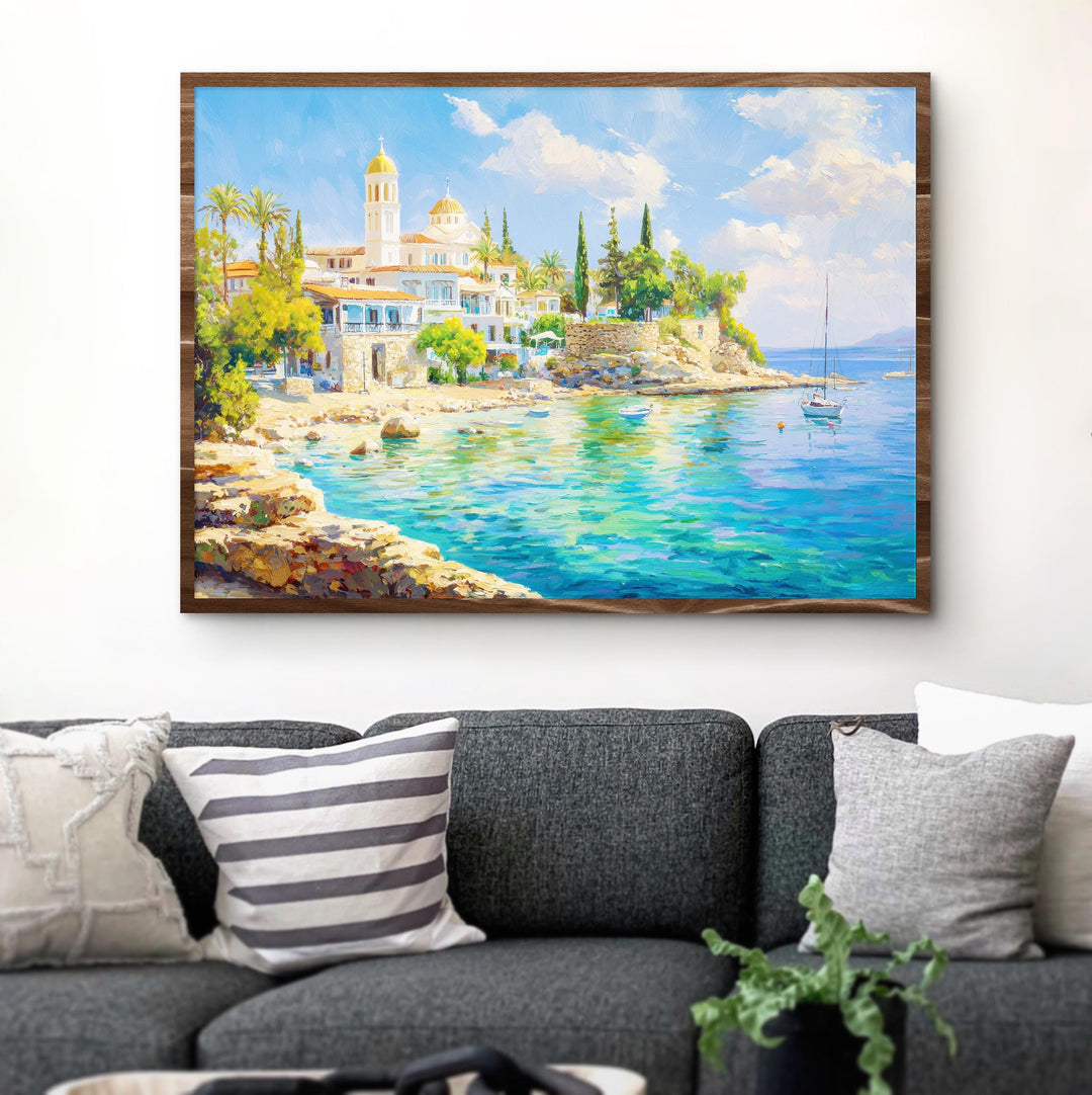 Paphos Watercolor Poster Landscape Wall Art Paphos Wall Hanging Home Décor Paphos Gift Art Lovers Cyprus Wall Art