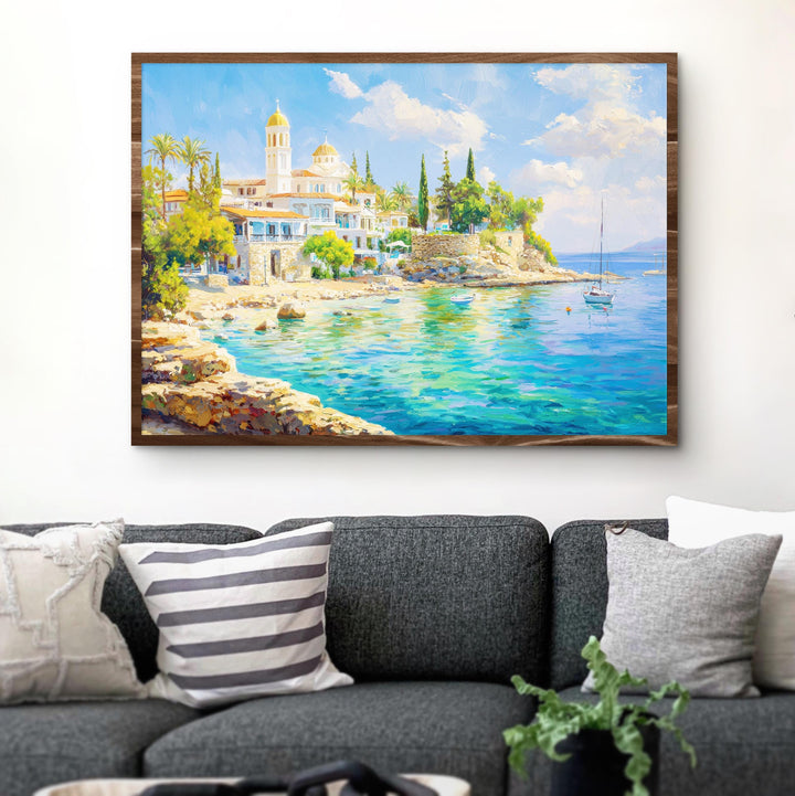 Paphos Watercolor Poster Landscape Wall Art Paphos Wall Hanging Home Décor Paphos Gift Art Lovers Cyprus Wall Art