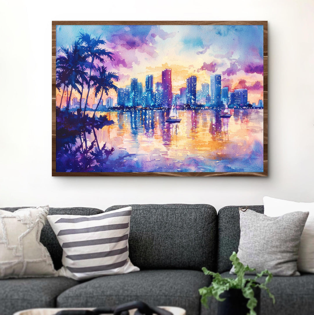 Milan Watercolor Poster Landscape Wall Art Milan Wall Hanging Home Décor Milan Gift Art Lovers Italy Wall Art