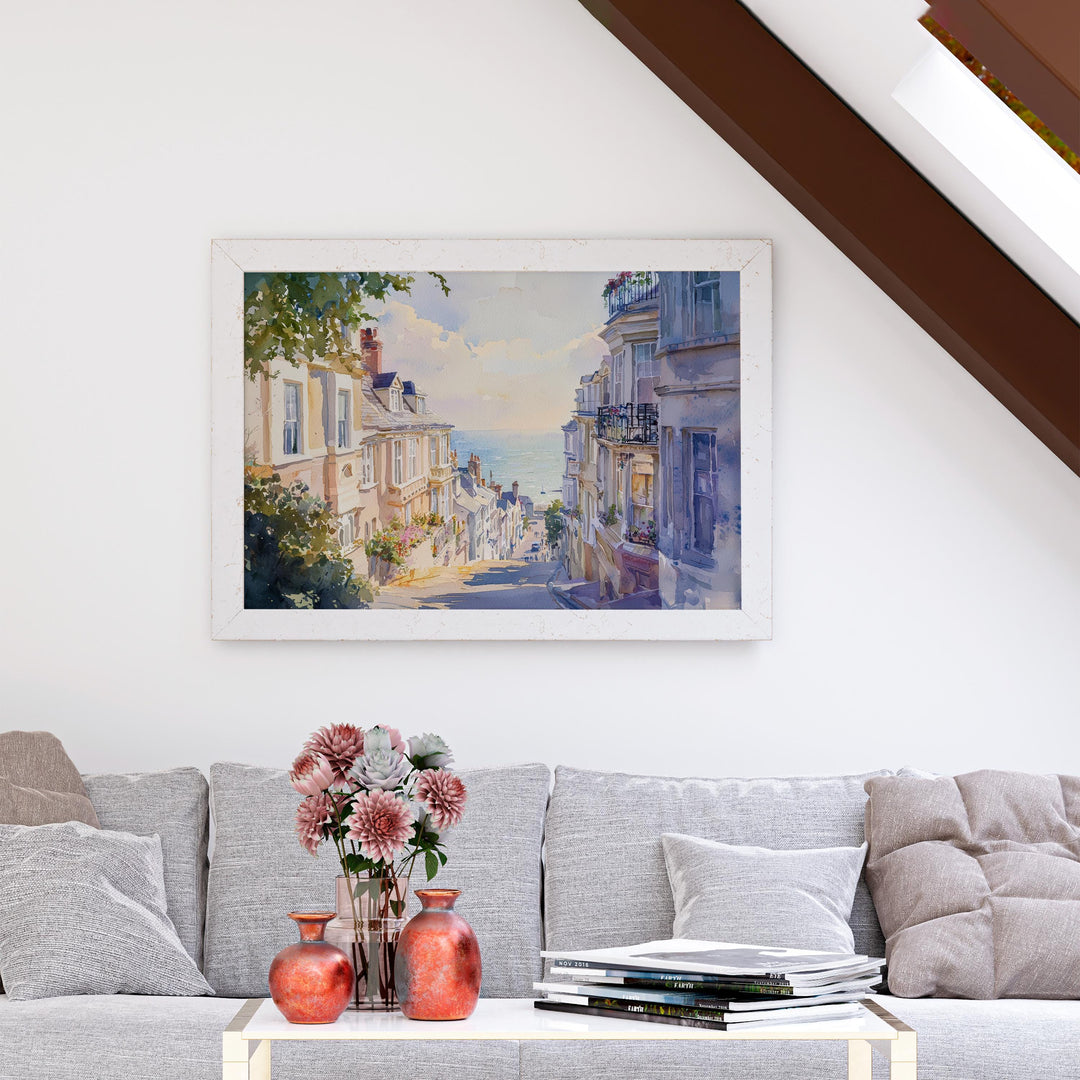 Brighton Watercolor Poster Landscape Wall Art Brighton Wall Hanging Home Décor Brighton Gift Art Lovers United Kingdom Wall Art
