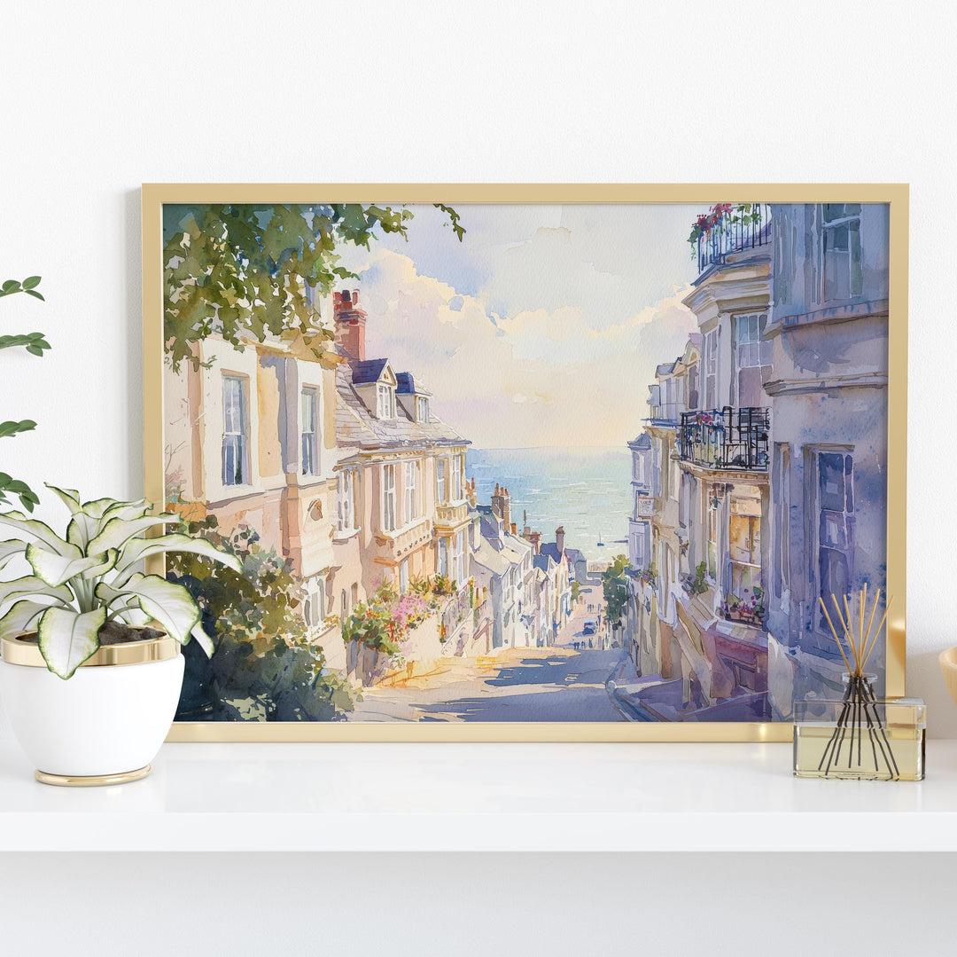 Brighton Watercolor Poster Landscape Wall Art Brighton Wall Hanging Home Décor Brighton Gift Art Lovers United Kingdom Wall Art