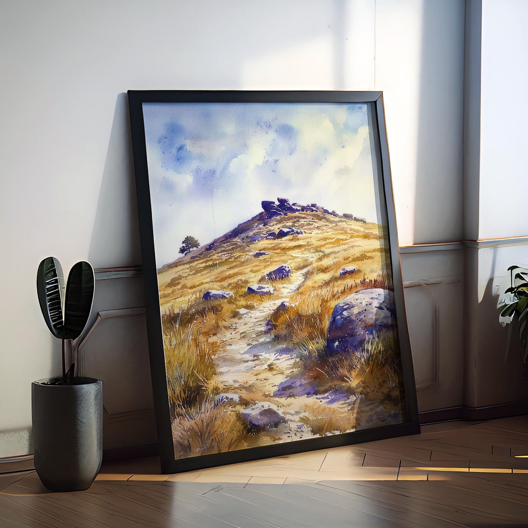 Dartmoor Watercolor Poster Wall Art Dartmoor Wall Hanging Home Décor Dartmoor Gift Art Lovers United Kingdom Wall Art