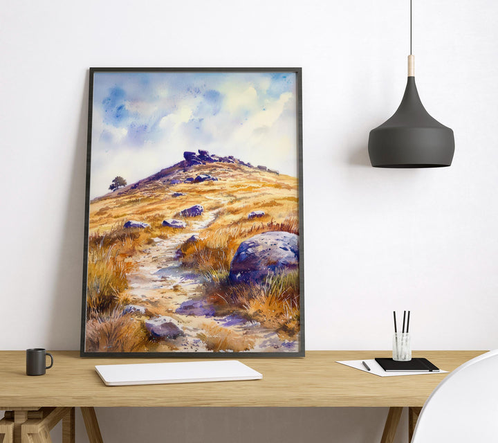 Dartmoor Watercolor Poster Wall Art Dartmoor Wall Hanging Home Décor Dartmoor Gift Art Lovers United Kingdom Wall Art