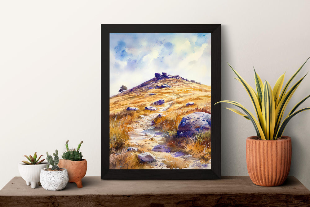 Dartmoor Watercolor Poster Wall Art Dartmoor Wall Hanging Home Décor Dartmoor Gift Art Lovers United Kingdom Wall Art