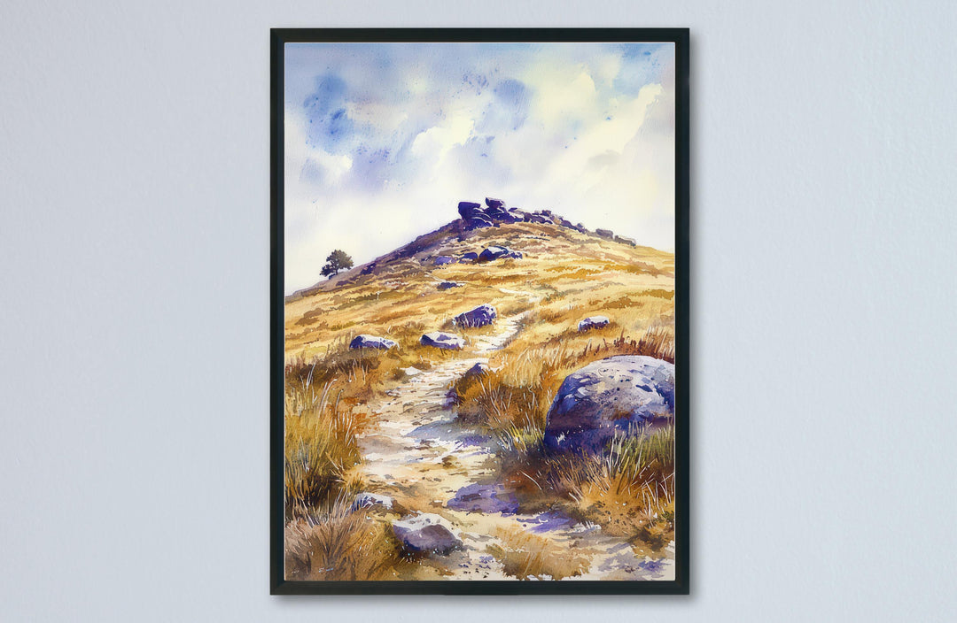 Dartmoor Watercolor Poster Wall Art Dartmoor Wall Hanging Home Décor Dartmoor Gift Art Lovers United Kingdom Wall Art