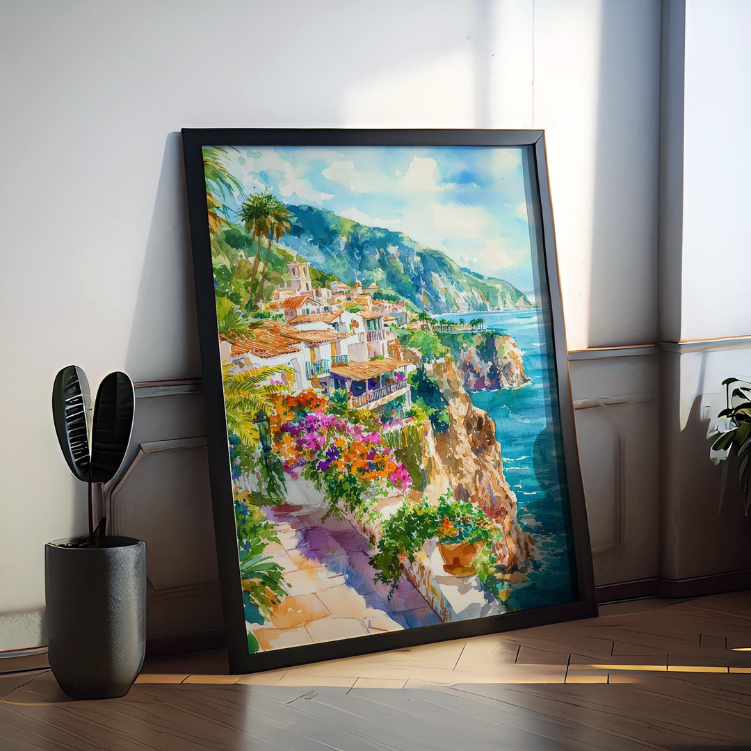 Acapulco Watercolor Poster Wall Art Acapulco Wall Hanging Home Décor Acapulco Gift Art Lovers Mexico Wall Art